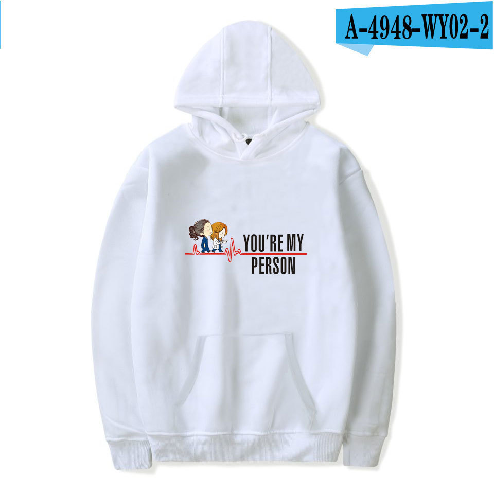 Dó drama americano insignia doctor Grey's trendyy Grey's Anatomy sudadera con capucha y cuello redondo ropa de invierno con capucha para hombres y mujeres