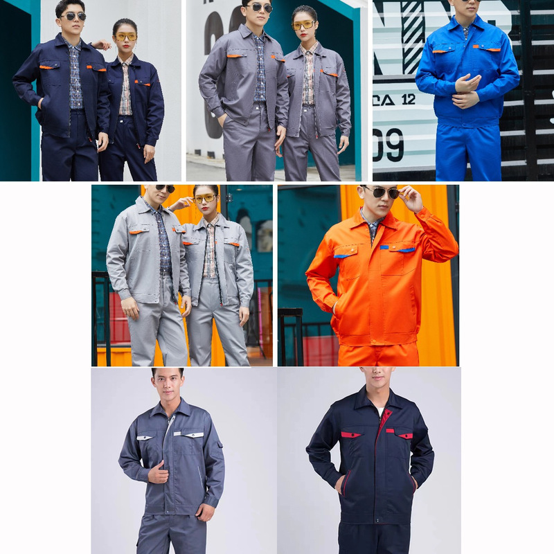 男性用作業服、春秋長袖工場服、耐摩耗性・防汚性作業服、自動車修理服、工事現場労働保護服、カスタマイズスーツ|undefined