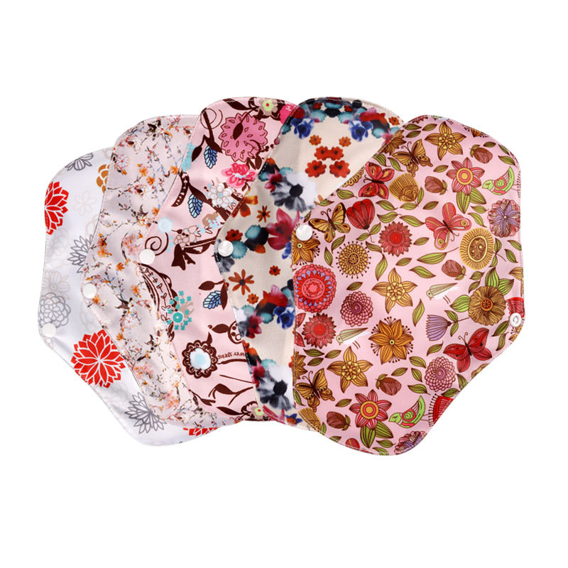 Bamboo charcoal sanitary napkins washable napkin pads women's menstrual products washable sanitary napkins washable cloth sanitary napkins