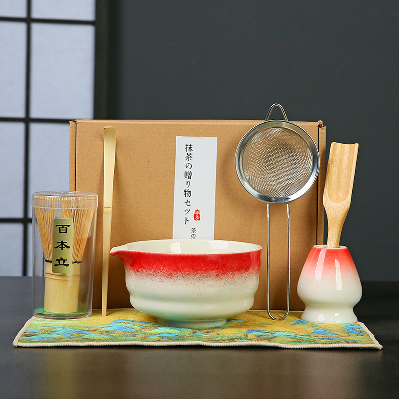 Transfronterizo exclusivo para el set de té Matcha japonés caja de regalo de té Matcha cepillo de té de 100 libros de té Matcha de la dinastía Song