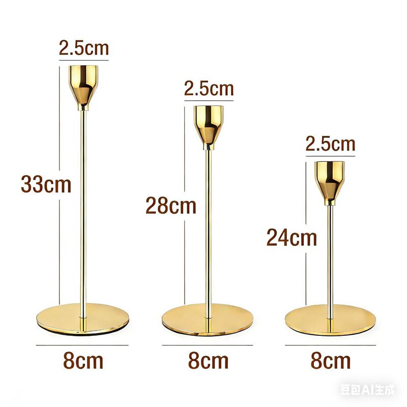 Wholesale Small Wine Glass Candle Holders, Simple Golden Iron Candle Holders, Candle Cups, Living Room Decoration, Romantic Candlelight Dinner Ornaments