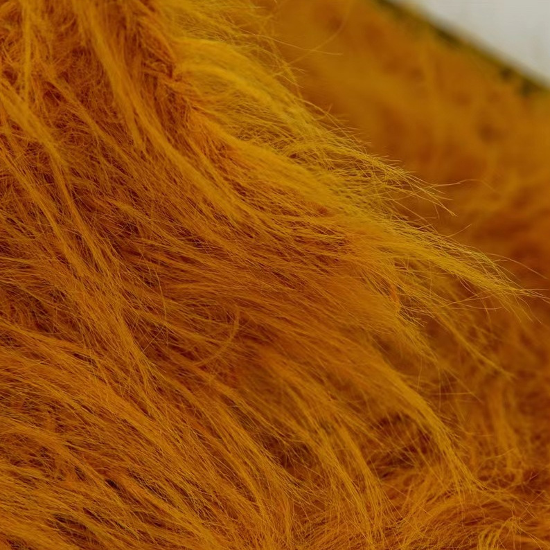 工厂价针织纱线羽毛纱狗毛4cm仿貂毛尼龙纱不掉毛仿皮草毛绒玩具