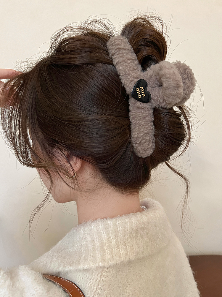 9#Khaki teddy curly heart logo 13cm