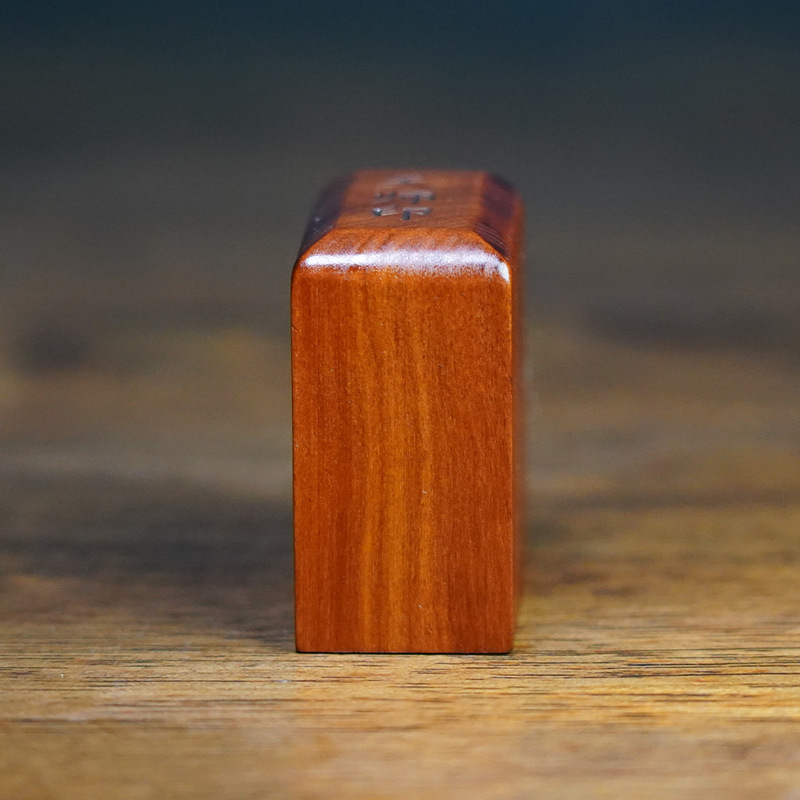 天然雷撃棗木天師小印鑑一体精彫置物手彫り木彫道教用品|undefined