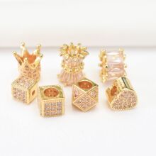 �ʯ΢肻ʹ�С�U�� 18K����ɫ����Ͱ�� diy�ֹ����朴������