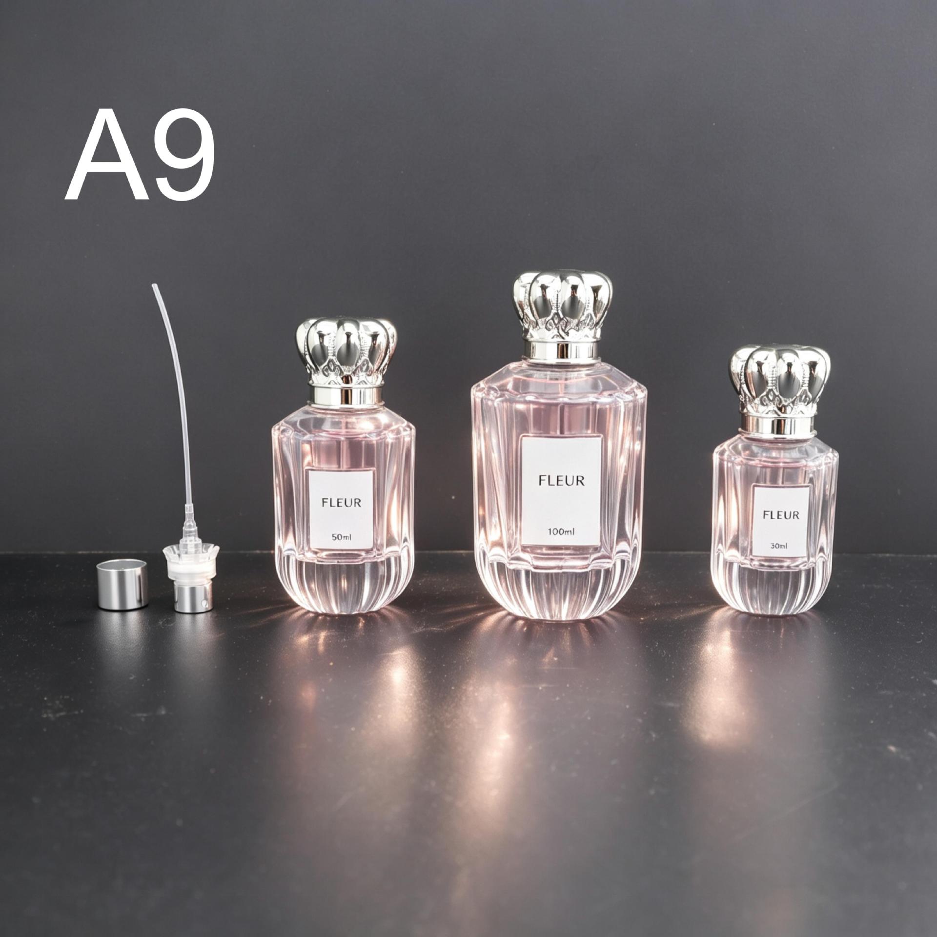 Botella de perfume de vidrio 30 - 50 - 100ml 15 bayonet fina spray perfume etiqueta transparente personalizada en el sitio image 15