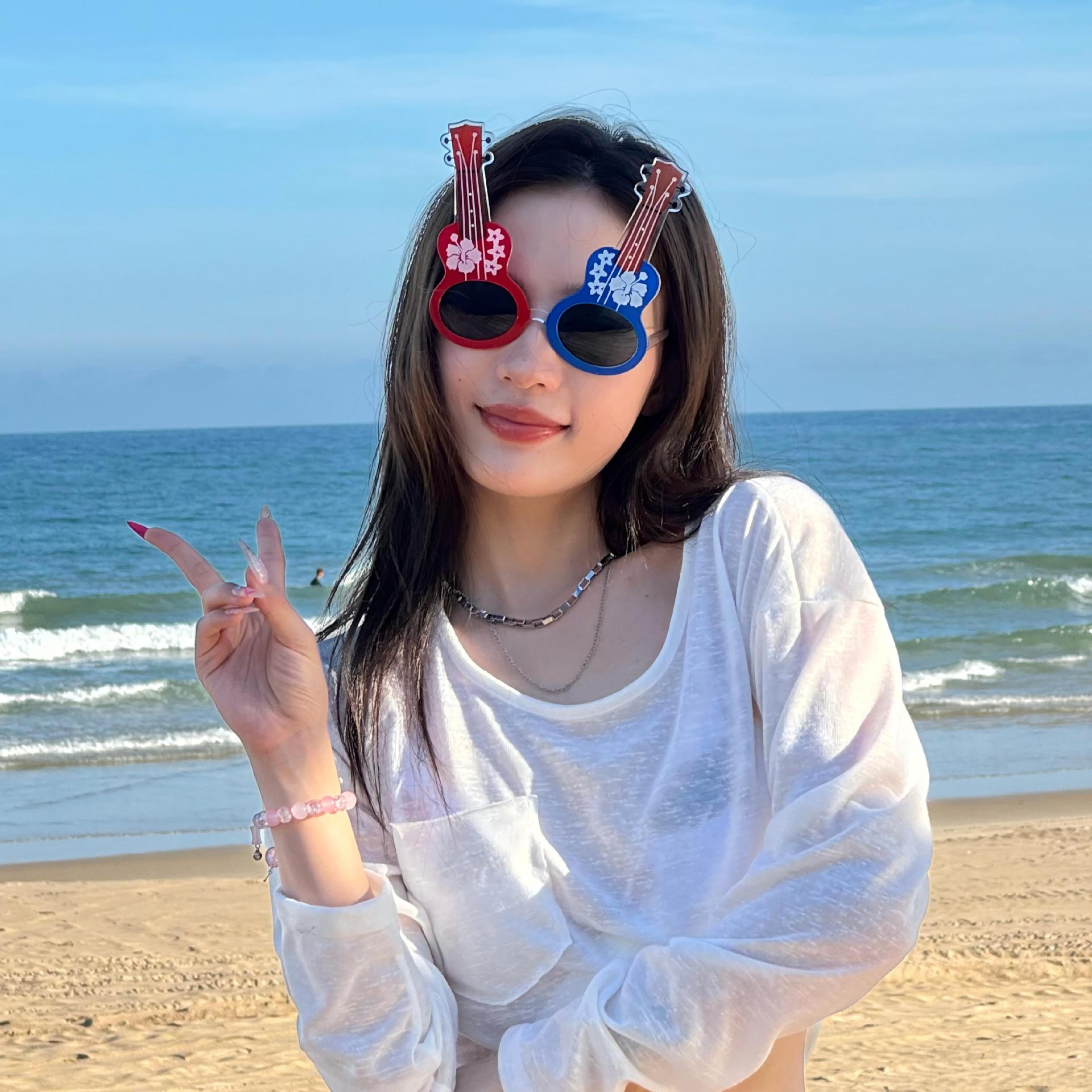 Gafas de Fiesta con Temática Hawaiana, ABS, Divertido, Decorativo, para Fiestas en la Playa y Festivales de Música