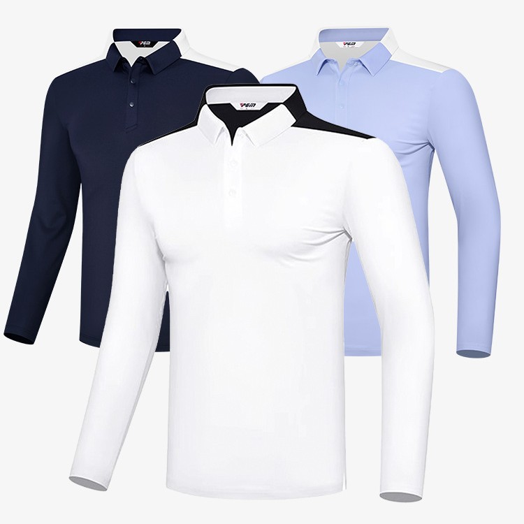 Golf men's clothing golf team uniform long sleeve men's T-shirt can be taken in stock/10 minimum order free Logo fee