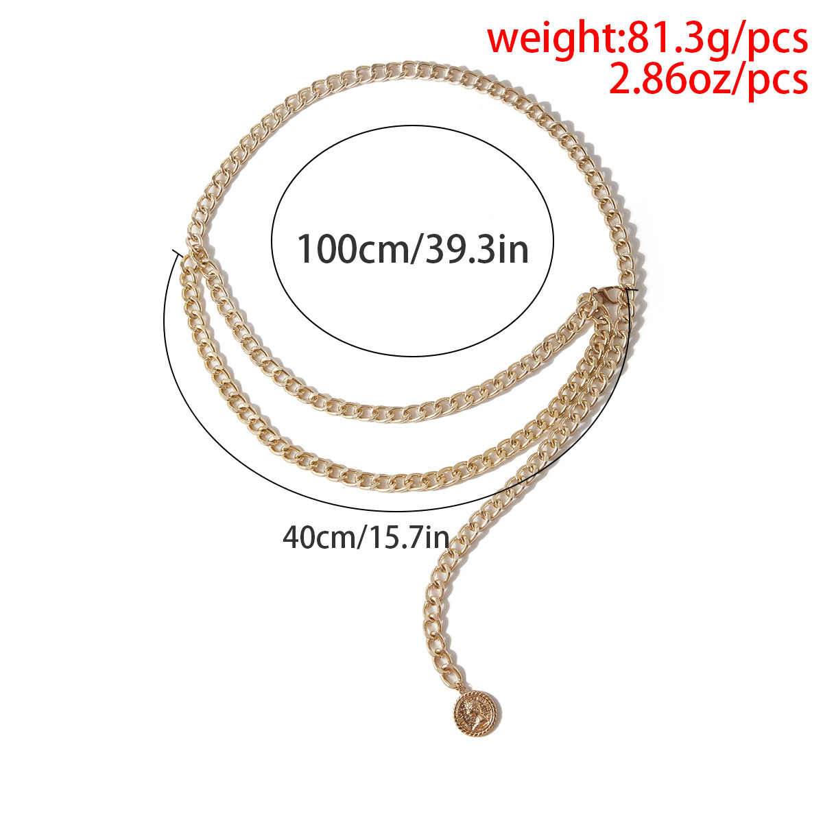 Fashion Ornament Metal Tassel Simple Geometric Body Waist Chain display picture 4