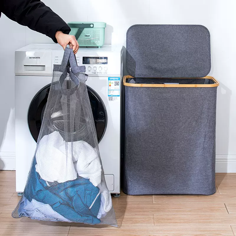 家用脏衣服收纳筐阳台脏衣篮脏衣篓卫生间收纳可折叠洗衣篮