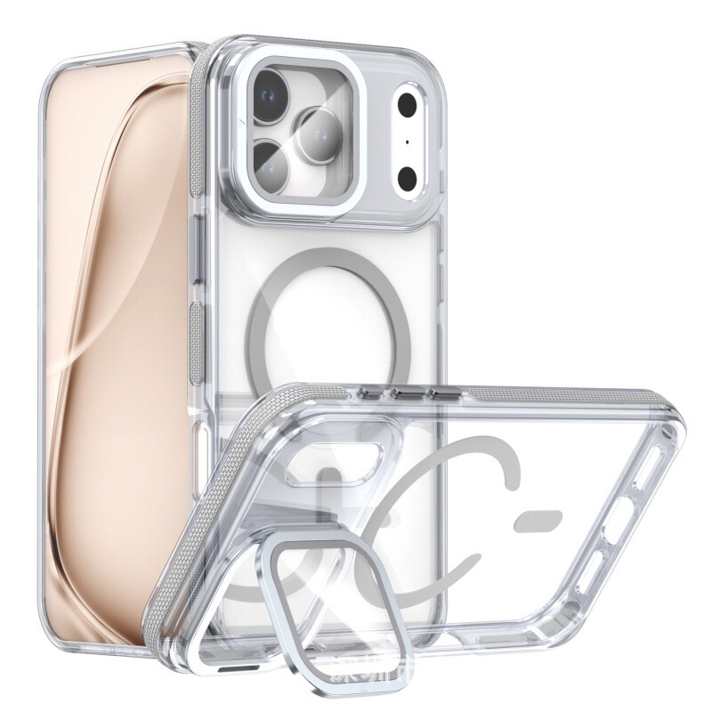 适用苹果iPhone17Pro讯彩镜头膜支架透明磁吸手机壳三星S25保护套|undefined