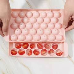 Creative Covered Round Ball Ice Tray Self-Making Ball Bearing Ice Cube Mold Freezing Ice Mold Round Ice Mold Spherical Ice Making Tray