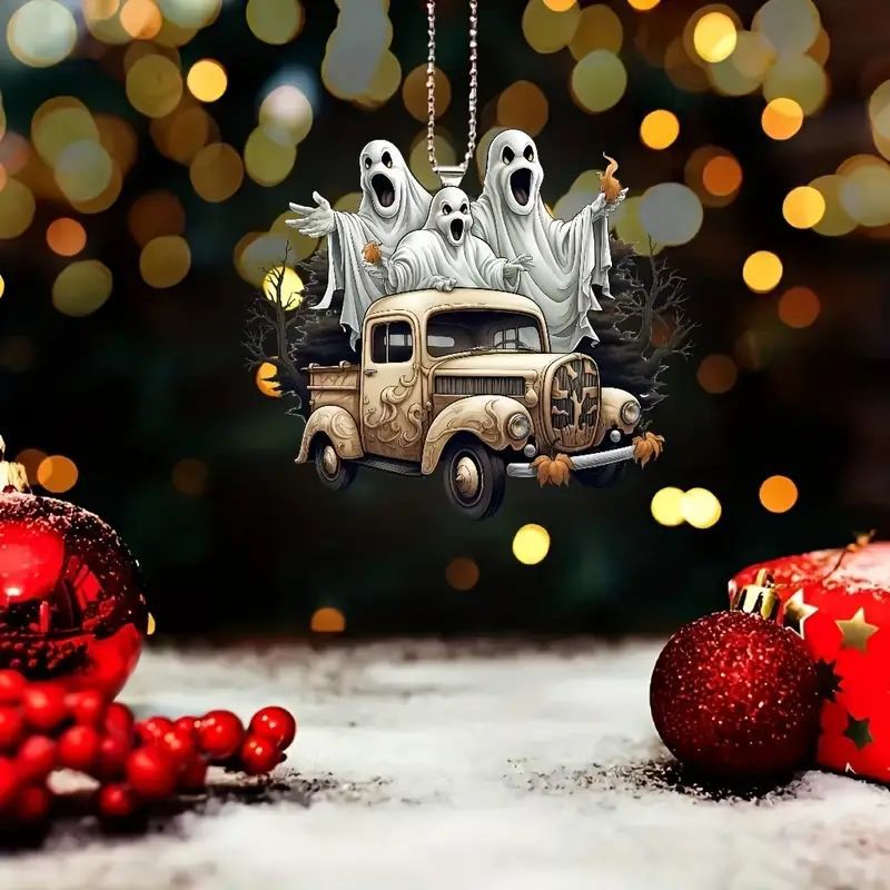 2D Halloween horror fantasma coche nuevo producto colgante acrílico plano transfronterizo colgante de automóvil colgante para el hogar colgante