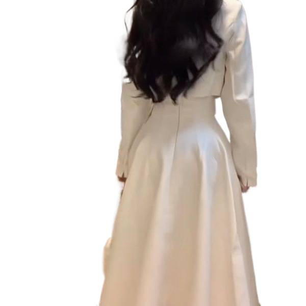 法式甜美风气质套装女秋季设计感小香风短款外套收腰显瘦气质长裙|undefined
