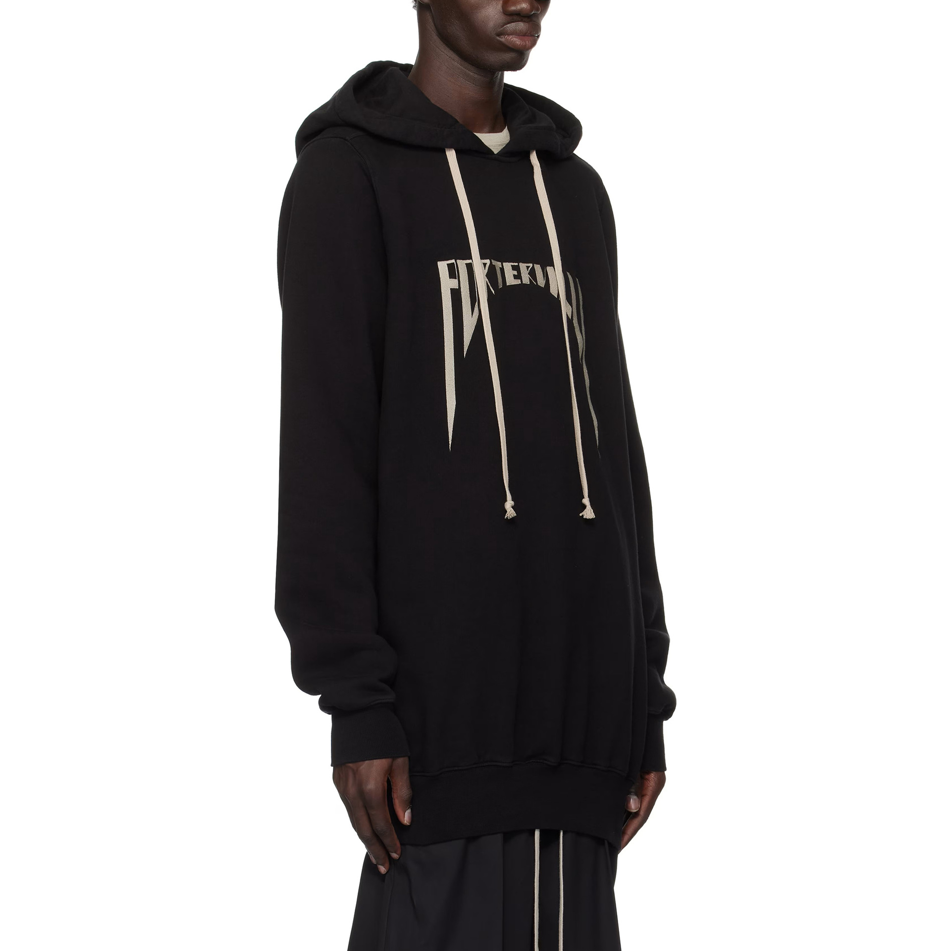Unisex Longline Hoodie – Oversized Streetwear Pullover With All-Over Print (Drop Shoulder, Minimalist Black Aesthetic, S-XXL Sizing)_voghion.com