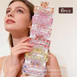 跨境热卖热转印花发夹水果碎花盘发抓夹草莓樱桃鲨鱼夹发饰批发