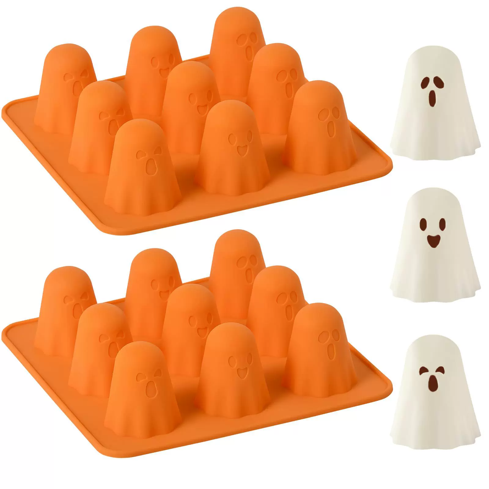 亚马逊 Ghost Silicone Mold 9格幽灵巧克力硅胶模万圣节硅胶模具