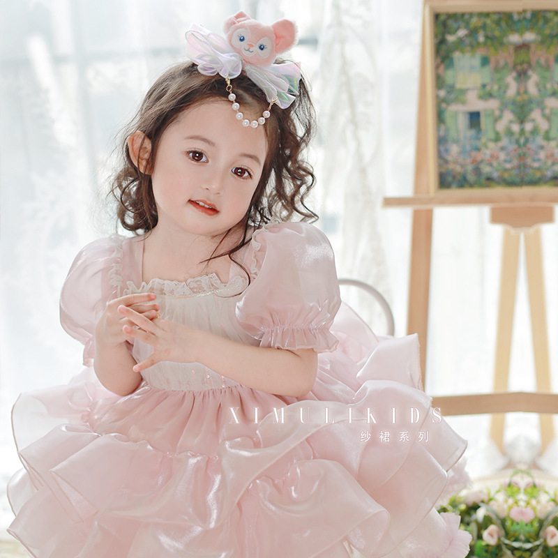 2025 Summer Fairy Tale Series Ropa para niños Vestido de pastel Vestido de bebé Little Fox Falda Lingna Belle Chica