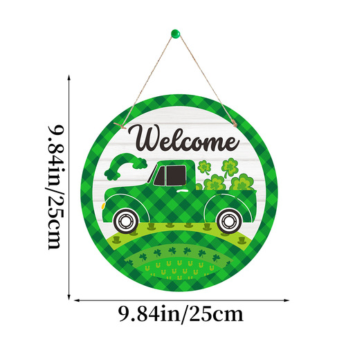St. Patrick's Day Decoration Door Sign Hanging Irish Festival Outdoor Porch Layout Hanging Sign Wholesale Customization
