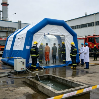 Avtomobil dam çadırları — for Setup - multi-person-decontamination-tent-more-than-1-person