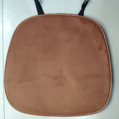 Wool pad air layer car cushion plush - faux-mink-velvet-square-pad-khaki-brown