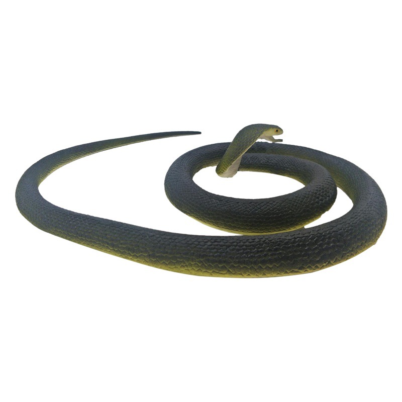 Children's Toy Snake Artificial Snake Whole Big Green Snake Soft Rubber Large Fake Snake Animal Model Trick Props Factory Direct Sale
