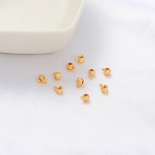 铜制保色18K包金按扣卡扣 手工diy手链收尾夹扣钢丝绳鱼线定位扣