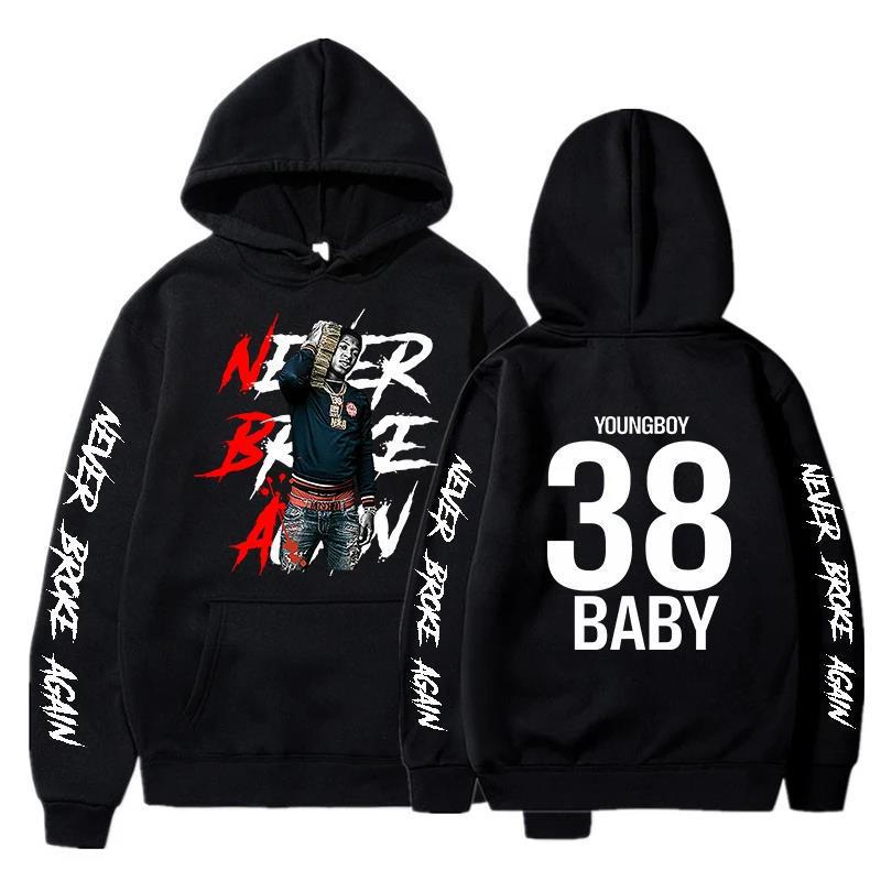 Never Broke Again Hoodies Men Fashion YoungBoy Graphic Print