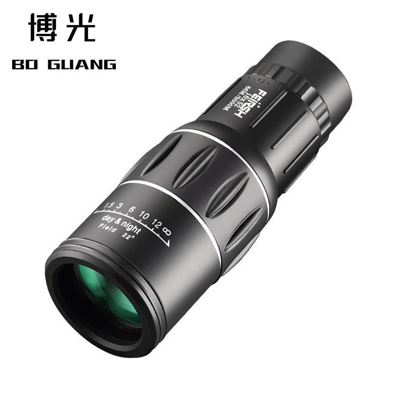 单筒望远镜高倍高清16X52望眼镜厂家 微光夜视手机拍照户外望远镜