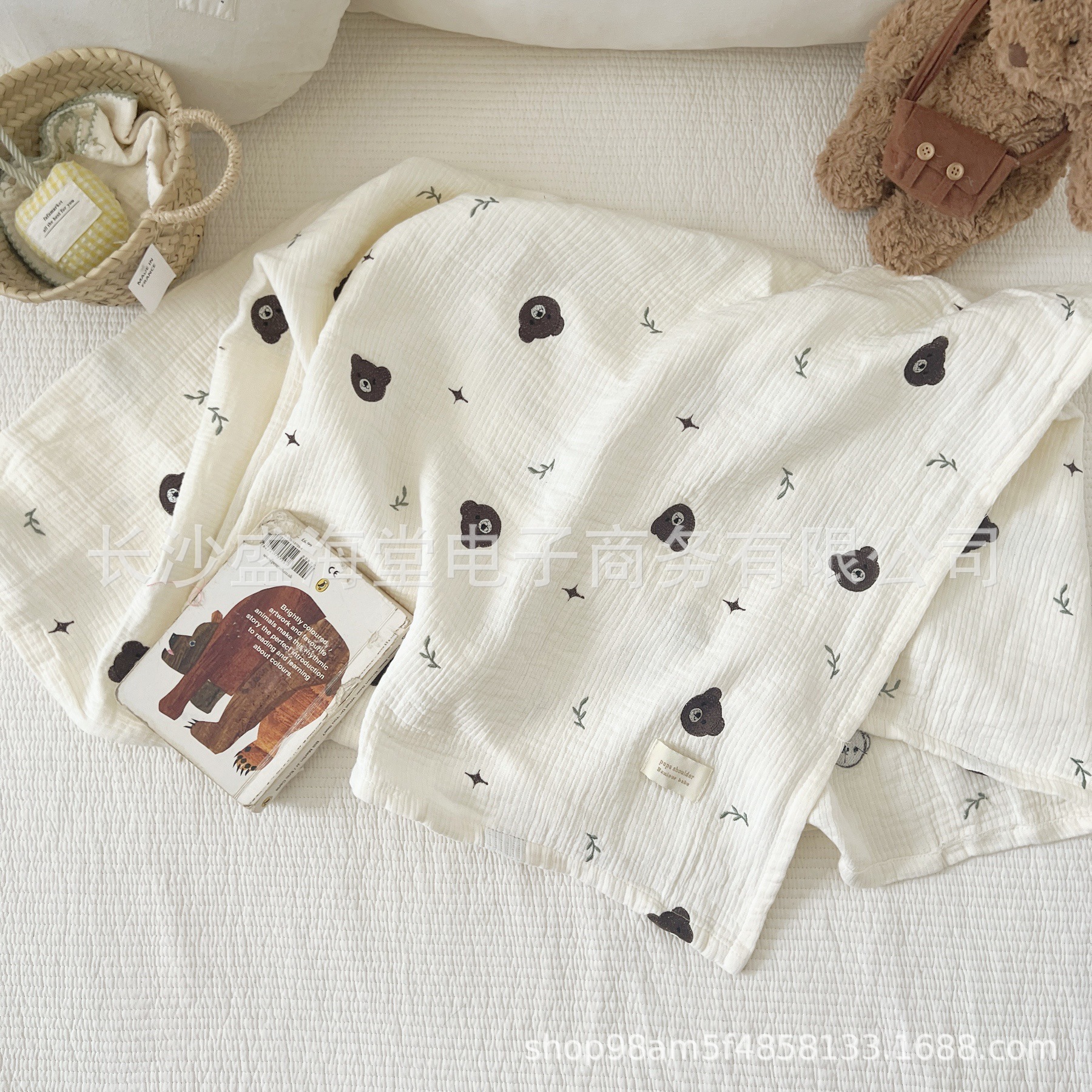 韓国insベビー毛布三層綿ガーゼ赤ちゃんバスタオル夏涼し子供エアコン春秋タオルケット