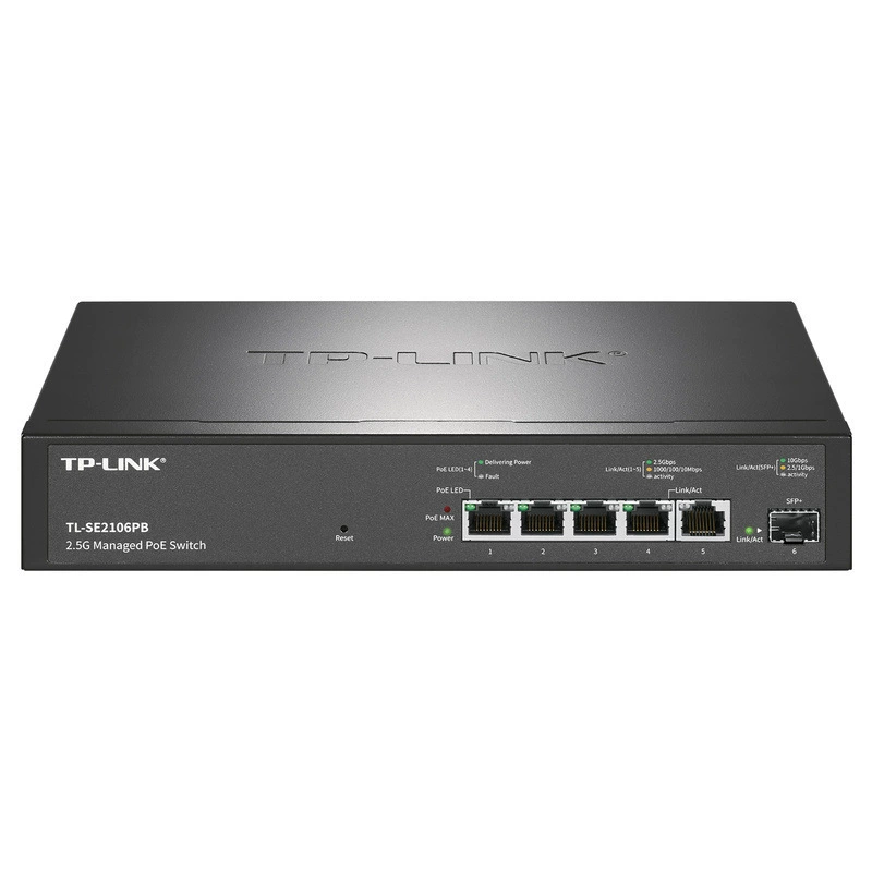 TP-LINK [TL-SE2106PB 5-портовый 2.5G - PoE++ питание коммутатор санкт-Гига SFP+ оптический порт]