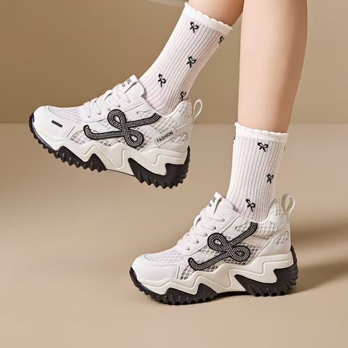 Women's shoes 2026 new online celebrity hit, main push breathable casual shoes, height-increasing dad shoes, fashionable all-matching breathable mesh shoes