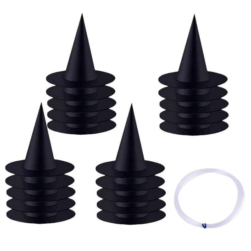 Sombrero de Halloween Sombrero de bruja para niños adultos Sombrero de mago de Harry Potter Sombrero de tela Oxford negro