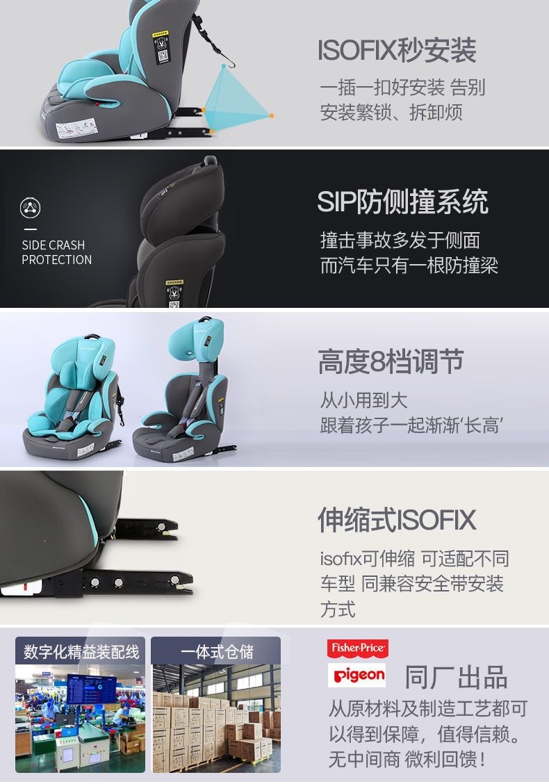 Space Armor Child Seat 0-4-9-12 Years Old Baby Car Seat Isofix Foldable Portable Universal