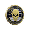 Spot foreign trade thermal sales skull commemorative currency color baking paint European and American police commemorative medal foreign trade will sell gifts