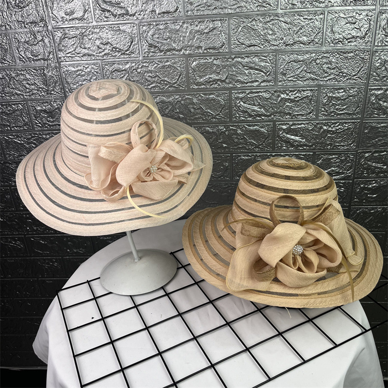 Women's Retro Vacation Flower Big Eaves Sun Hat display picture 8