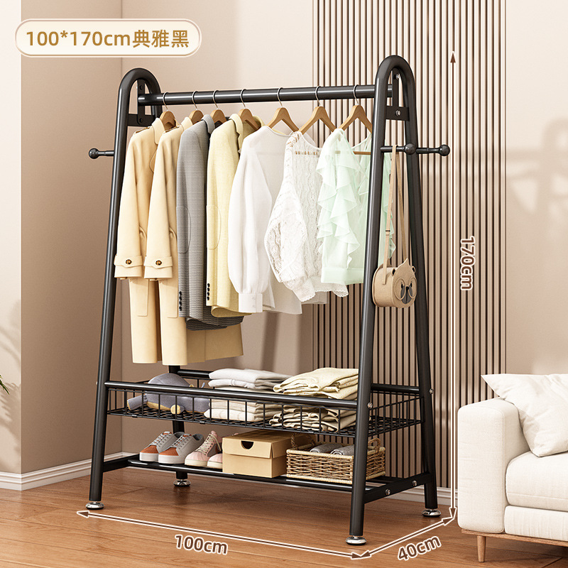 옵시디언 블랙 - 길이 100*높이 170丨 업그레이드된 이중층 수납망바구니 [굵은 22개 튜브]