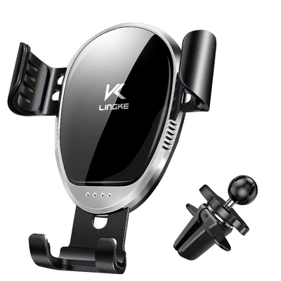 Car phone holder | Gravity Sensing Mirror Automatic - air-outlet-mirror-style-one-word-clip-black-automatic-clamping