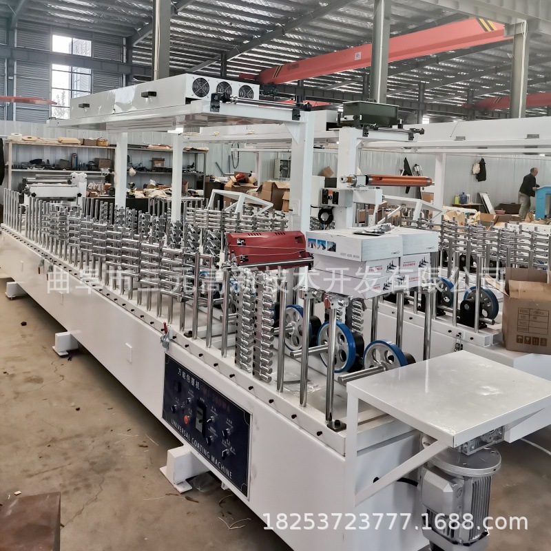 SYBF-350型门墙柜同色格栅墙板PUR热熔胶包覆机 经济耐用省时省力