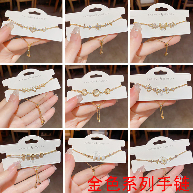 Niche fashion unique personality trend zircon bracelet women's light luxury Joker design simple high sense jewelry wholesale