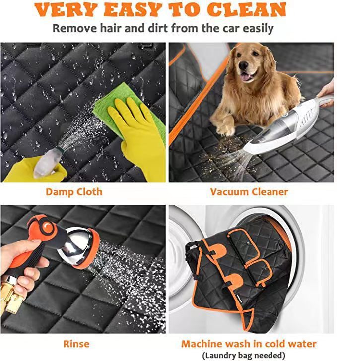 Car rear seat pet cushion, 3-in-1 detachable car seat cushion, thickened 600D Oxford cloth car pet mat