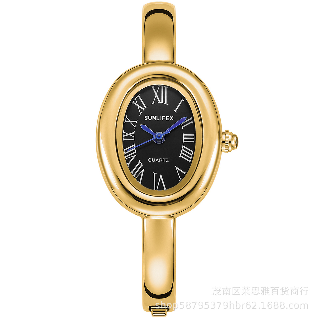 Bracelet gold shell black surface