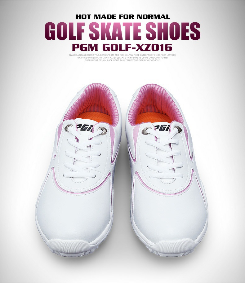 Giày golf nữ PGM siêu nhẹ đế foam thoáng khí — XZ016 vàng trắng, XZ016 trắng hồng B, XZ016 Trắng Hồng A chi tiết 3