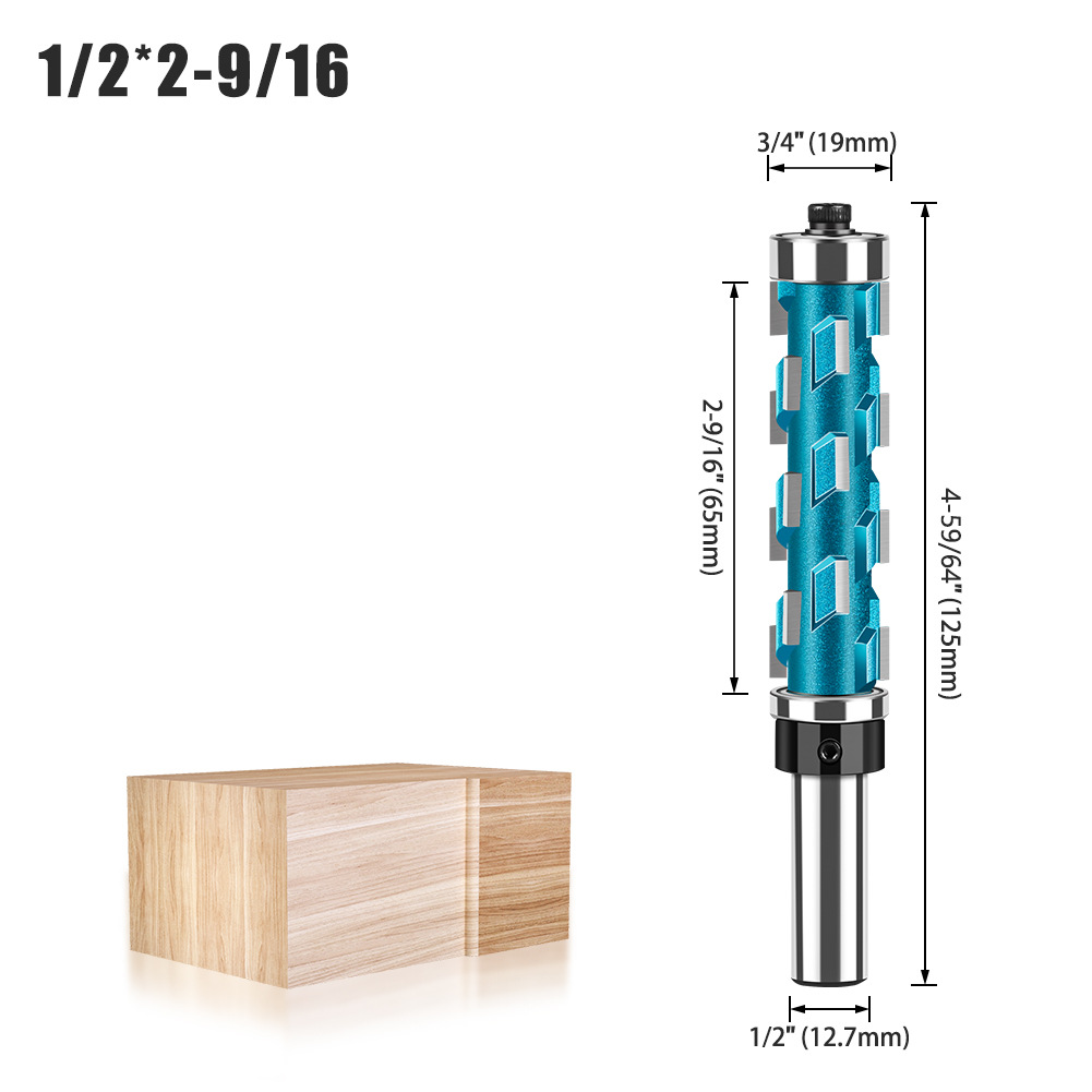 Carpintería doble rodamiento recorte espiral cuchillo recorte cuchillo abandonado fresa rodamiento perfil CNC herramienta de talla