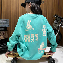 25aw 男女童日系DD风小狗印花卫衣 儿童纯棉卫衣百搭毛圈运动卫衣