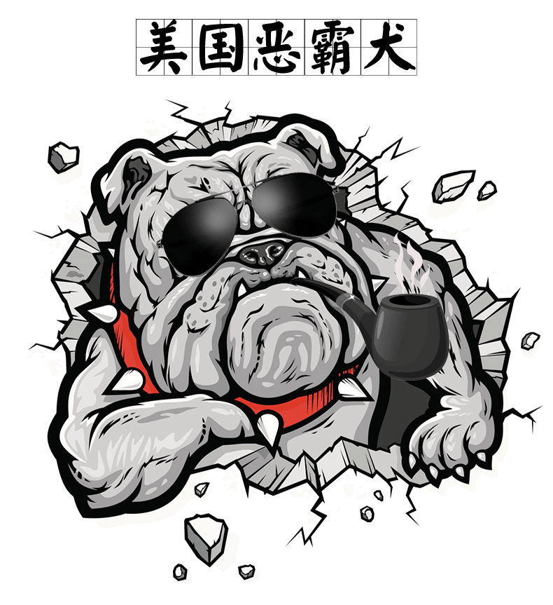 Tiktok Internet Celebrity Car Accessory Oversized Bully Dog Dashboard Decoration Car Interior Ornament