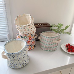 26276 Cute storage basket snack basket home student dormitory skin care product cosmetic bag organizing basket