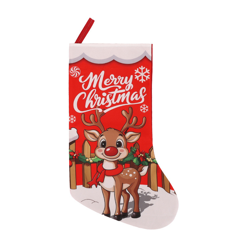 Cross-border Christmas decorations, Christmas socks, digital printing gift bags, shopping mall window pendants, children's candy bags