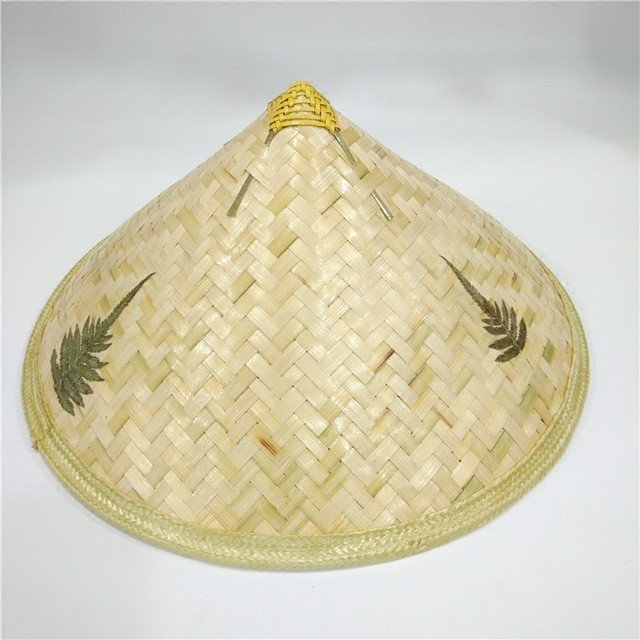Sombrero de Bambú Tejido Tradicional con Protección Solar para Danza y Trabajo