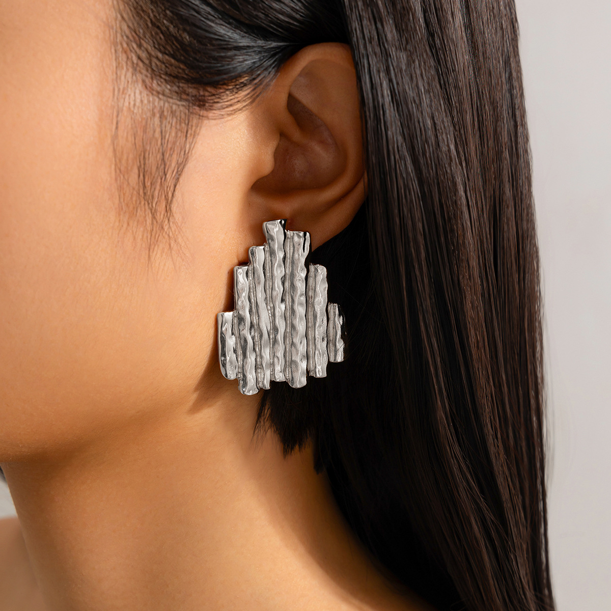 12g Weight Steel needle Ear Needle Material Drop Earrings, Ear Studs Classification 1 Pair Quantity Party, Street Occasion Alloy Material Geometric Pattern Women's Gender Polished Finish Plating Design Exaggerated, Punk Style 1 Pair Exaggerated Punk Geometric Plating Alloy Drop Earrings Ear Studs 38